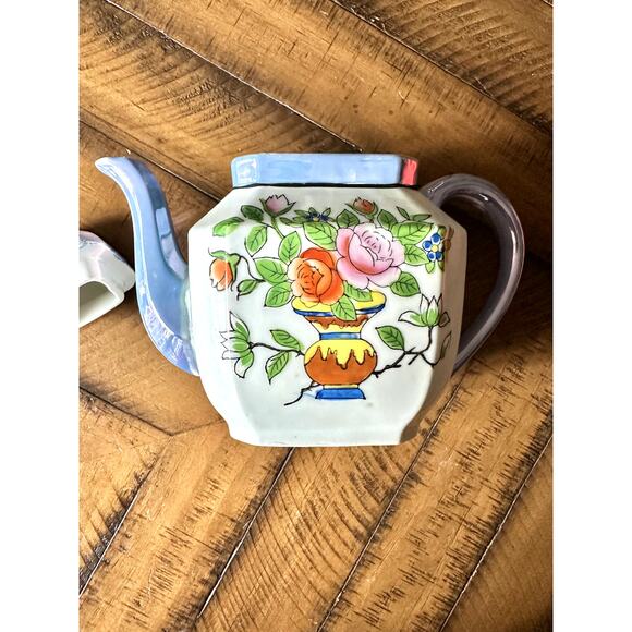 Floral Lusterware Tea Pot Made In Japan - Picture 5 of 6
